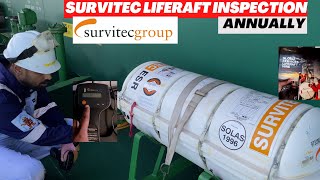 Annual Servicing Of liferaft With 𝗦𝗨𝗥𝗩𝗜𝗧𝗘𝗖 𝗧𝗢𝗢𝗟 [upl. by Cassandre]