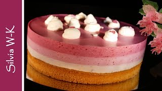 OmbréTorte mit Erdbeeren  Erdbeertorte  ohne künstliche Farbstoffe  Muttertagstorte [upl. by Noivert]