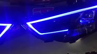 Audi RS3 custom RGB DRL headlights [upl. by Zinah842]