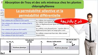 la perméabilité sélective et différentielle svt 1Bac sc ex option français شرح بالداريجة [upl. by Adiela]