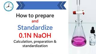 How to prepare and standardize 01N Sodium hydroxide NaOH solution  Standardization of 01N NaOH [upl. by Gnuhn]