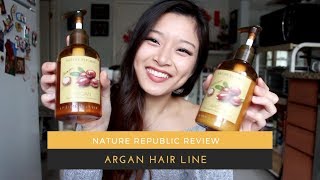 Katrinas Nature Republic Review  Argan Hair Line  SOFT SILKY SEXY HAIR [upl. by Lucilla689]