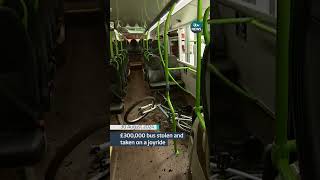 £300000 bus stolen and taken on a joyride itvnews news crime [upl. by Riocard]