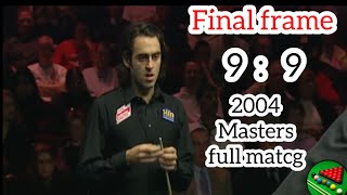 Ronnie O’Sullivan vs Paul Hunter Thrilling Final 2004 Masters Final decider world championship [upl. by Irfan]