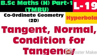 L19  BSc  Part1  Hyperbola  CoOrdinate Geometry  TMBU [upl. by Kathrine]