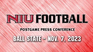 NIU Football Post Game Press Conference Ball State [upl. by Ociredef]