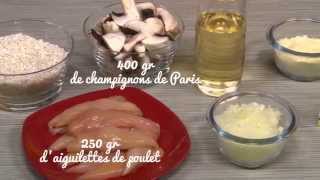 Recette simple et facile  le risotto de poulet aux champignons [upl. by Jacinda]