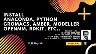 Install Anaconda Python Gromacs Amber Tools OpenMM RDkit MDAnalysis pytraj MDtraj Rise [upl. by Enoval]