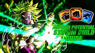 HOW TO BUILD HIDDEN POTENTIAL GUIDE LR EZA TEQ SSJ BROLY DBZ Dokkan Battle [upl. by Goda]