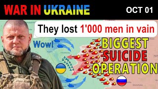 01 Oct INSANE ATTACK Russians Lose 55 TANKS amp BMPS 1000 MEN IN 20 MINUTES  War in Ukraine [upl. by Aynam70]