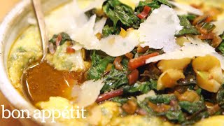 Carla Makes Healthy Weekday Polenta With Greens  Bin It To Win It  Bon Appetit [upl. by Yllom256]