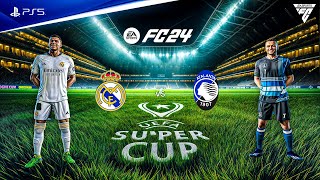 FC 24  Real Madrid vs Atalanta Ft Mbappe  UEFA Super Cup Final 2024  PS5™ 4K60 [upl. by Ahsytal444]