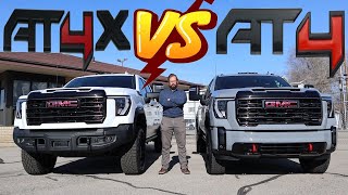 2024 GMC Sierra HD AT4X vs 2024 GMC Sierra HD AT4 Which 100000 Truck Is Best [upl. by Zumwalt]