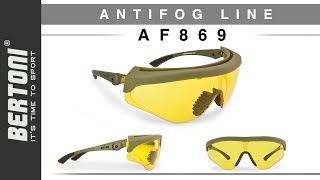 AF869 Shooting Sunglasses Anticrash and Antifog by Bertoni [upl. by Eissoj522]