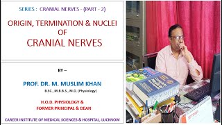 ORIGIN TERMINATION amp NUCLEI OF 12 PAIRS CRANIAL NERVES  SIMPLEST EXPLANATION  BY DR MUSLIM KHAN [upl. by Eneluj]