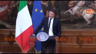 LE DIMISSIONI DI RENZI IL DISCORSO INTEGRALE [upl. by Crowell]