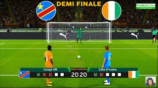 RD Congo 🆚 Côte dIvoire  Penalty Shootout 2024  Demi Finale Coupe dAfrique des Nations 2023 PES [upl. by Rihat448]