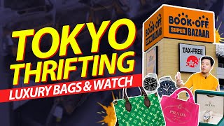 Japan shopping  Seiko and Luxury bags thrifting  BookOff Super Bazaar japan tokyo [upl. by Yborian]