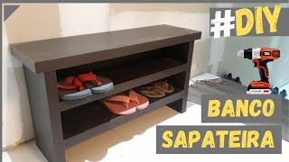 DIY SAPATEIRA BANCO  PASSO A PASSO MUITO FÁCIL [upl. by Amata]