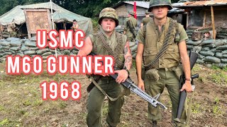 USMC M60 gunner Vietnam war 1968 [upl. by Jacquetta]