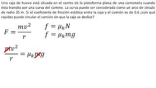 Leyes de Newton  Movimiento circular uniforme  Ejemplo 7 [upl. by Naesyar]