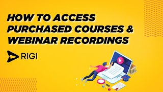 How To Access Purchased CoursesWebinar Recordings [upl. by Aicilec]