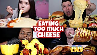 MUKBANGERS EATING TOO MUCH CHEESE🙀🧀😱 [upl. by Nnylidnarb]