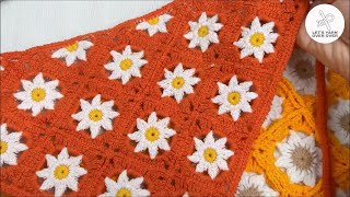 Crochet Trendy Bandana From Flower Granny Squares  Free Crochet Pattern [upl. by Blessington]