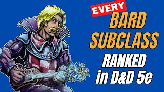 Every Bard Subclass Ranked in DampD 5e [upl. by Loseff]