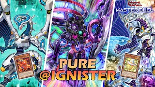 PURE IGNISTER RANKED GAMEPLAY  NO MATHMECH ENGINE IN YUGIOH MASTER DUEL [upl. by Anined]