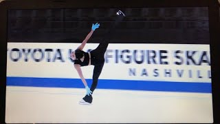 Karen Chen 2022 Nationals SP practice run [upl. by Alemap]