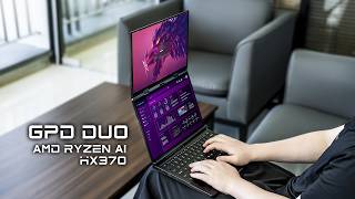 A Dual Screen OLED Ryzen Ai Laptop GPD DUO First Look [upl. by Lika964]