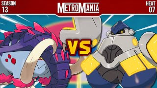 GREAT TUSK vs IRON HANDS  MetroMania S13 Heat 7 [upl. by Nhguav334]