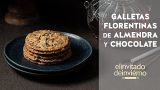 Galletas florentinas de almendra naranja y chocolate fáciles y rápidas [upl. by Stearn]