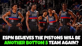 ESPN Has The Detroit Pistons Only Winning 20 Games This Season [upl. by Schroeder]