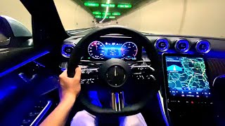 2022 Mercedes C Class AMG  NIGHT Drive C220d FULL Review Interior Exterior [upl. by Fran]