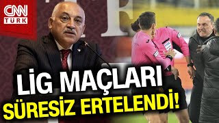 SON DAKİKA 🚨  TFF Başkanı Büyükekşiden Açıklama Lig Maçları Süresiz Ertelendi Haber [upl. by Dyal]