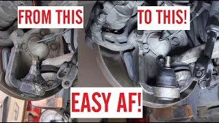 How To Replace 350z or G35 Ball Joint EASY [upl. by Kulsrud952]