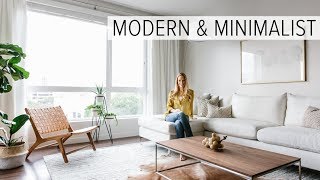 APARTMENT TOUR  my modern amp minimalist living room tour [upl. by Narot82]