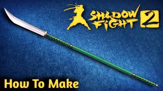 How To Make Wasps Naginata With Cardboard  Shadow Fight 2 Boss weapon  DIY Glaive [upl. by Ramar]