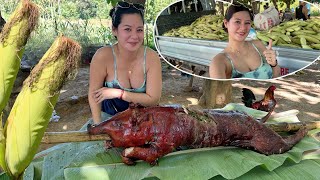 Harvest nang Sweetcorn  NAGPALECHON AKO nang Native Pig Sarap nang Kainan 😋 [upl. by Haniraz436]