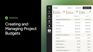 Creating and Managing Project Budgets for Builders [upl. by Dew40]
