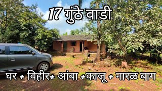 कोकणात 17 गुंठे वाडी घर व नारळआंबा काजू चिकू बाग [upl. by Mossberg287]