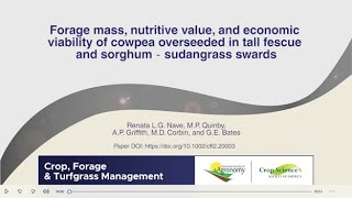 Overseeding Cowpea in Tall Fescue and SorghumSudangrass Swards [upl. by Heilman]