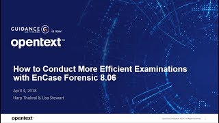 How to Conduct Efficient Examinations with EnCase Forensic 8 06 [upl. by Abigael]