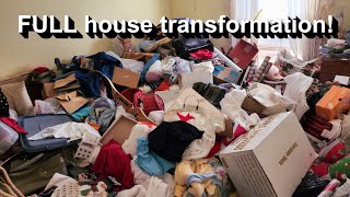 JawDropping Hoarder House Transformation FULL HOUSE CLEANING [upl. by Namrak]