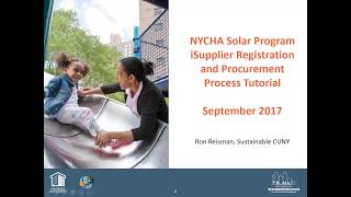 NYCHA iSupplier Procurement Process Tutorial [upl. by Inoliel]