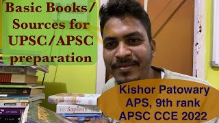 Basic bookssources for UPSCAPSC preparation  APSC CCE  apsc apsc2022 upsc upscaspirants aps [upl. by Wootan]