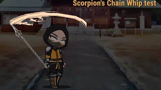 Scorpions Kunai Chain Spear test  Gacha Club [upl. by Ajnat]