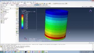 Abaqus CAE Hydrostatic pressure application Tutorial HDPE water storage tank [upl. by Ycrep]